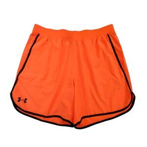 Under Armour Shorts Mens Large Neon Orange Woven HIIT 6" Stretch Training Gym